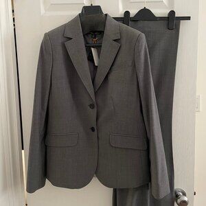 Brooks Brothers Women’s Essential Stretch Wool Jacket Dark Grey Size 6 NWT